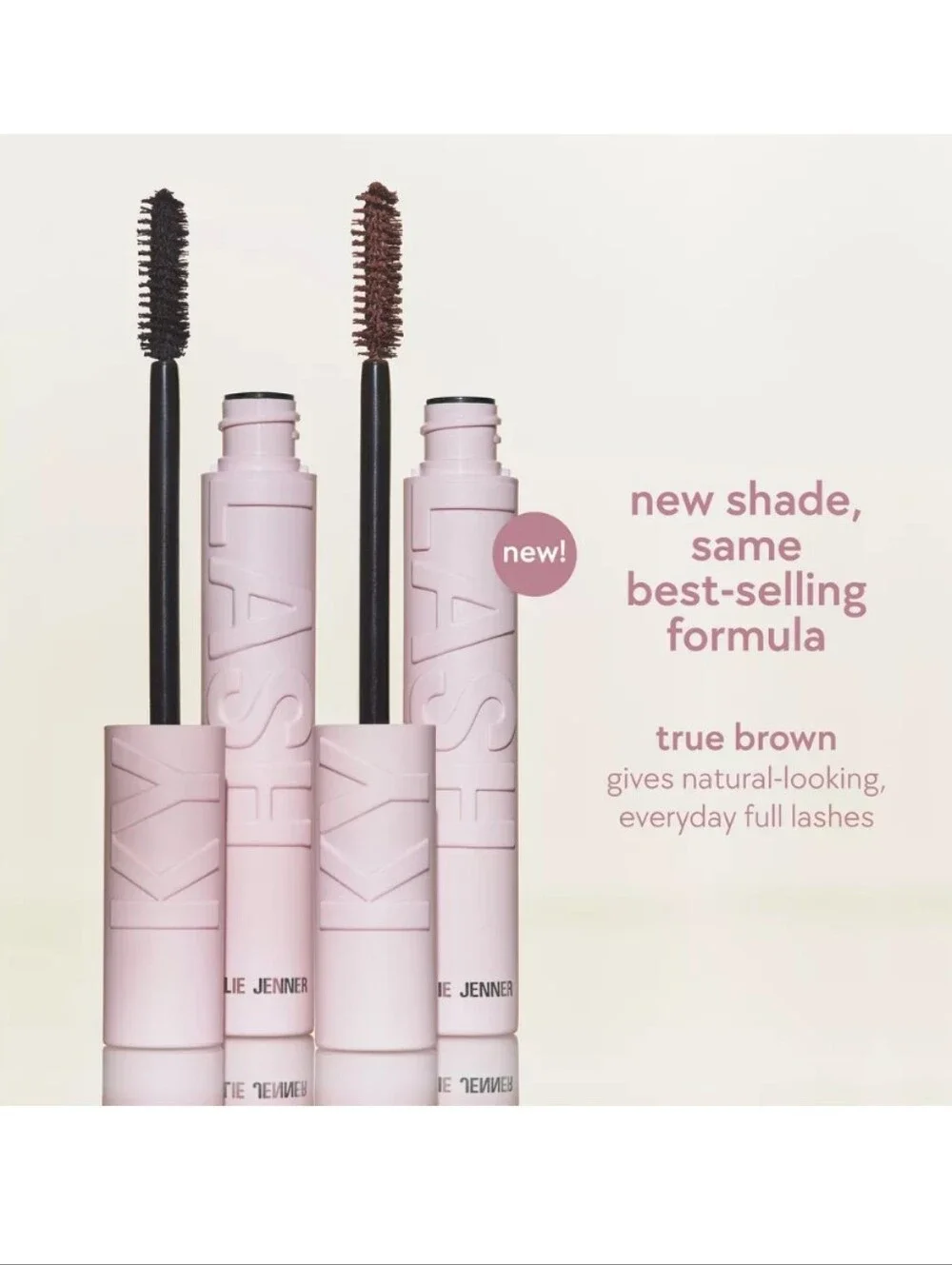 KYLIE COSMETICS KYLASH MINI VOLUME MASCARA IN BROWN.